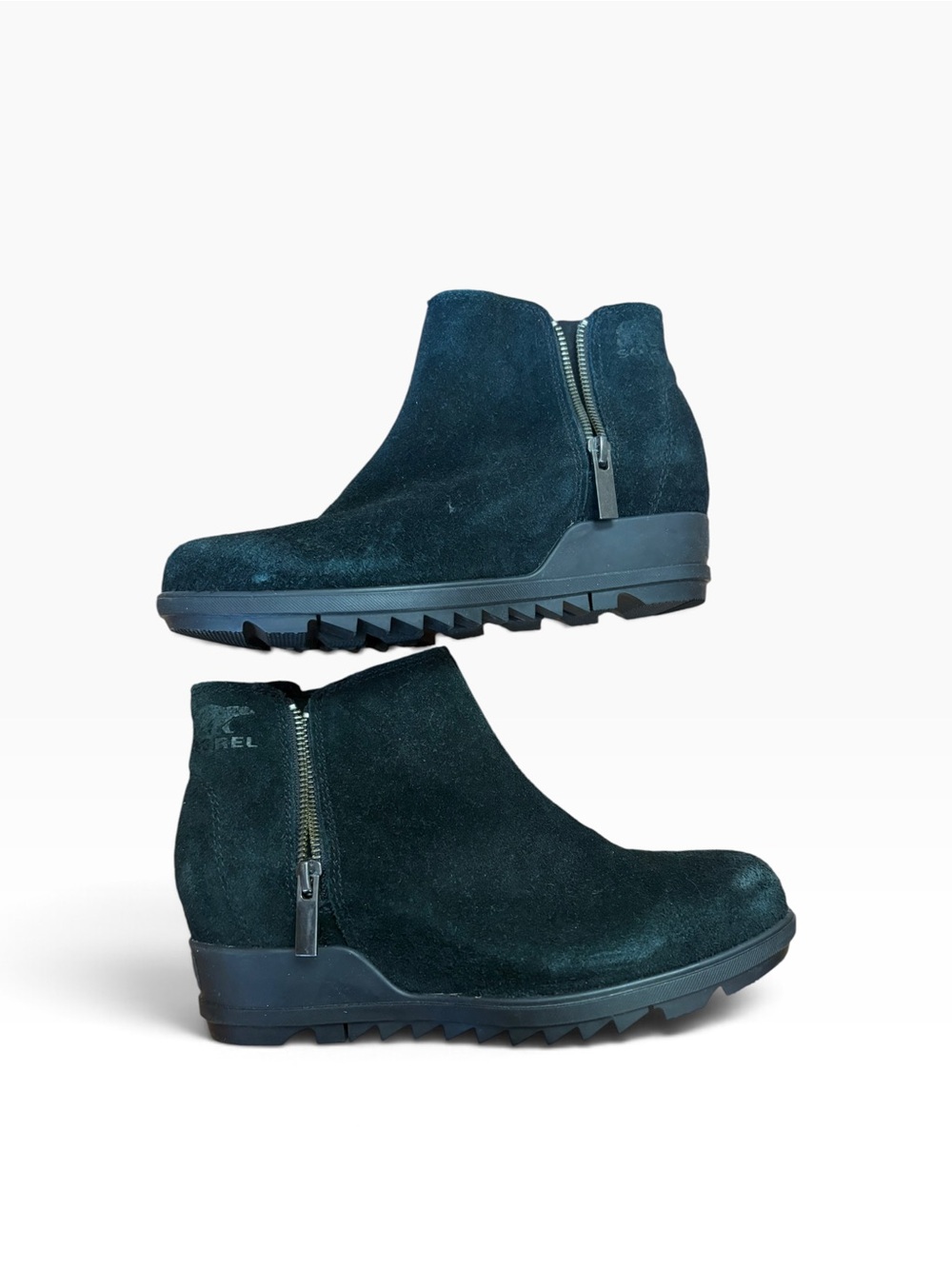 Sorel Teagan Zip Suede Ankle Boot - Forest Green